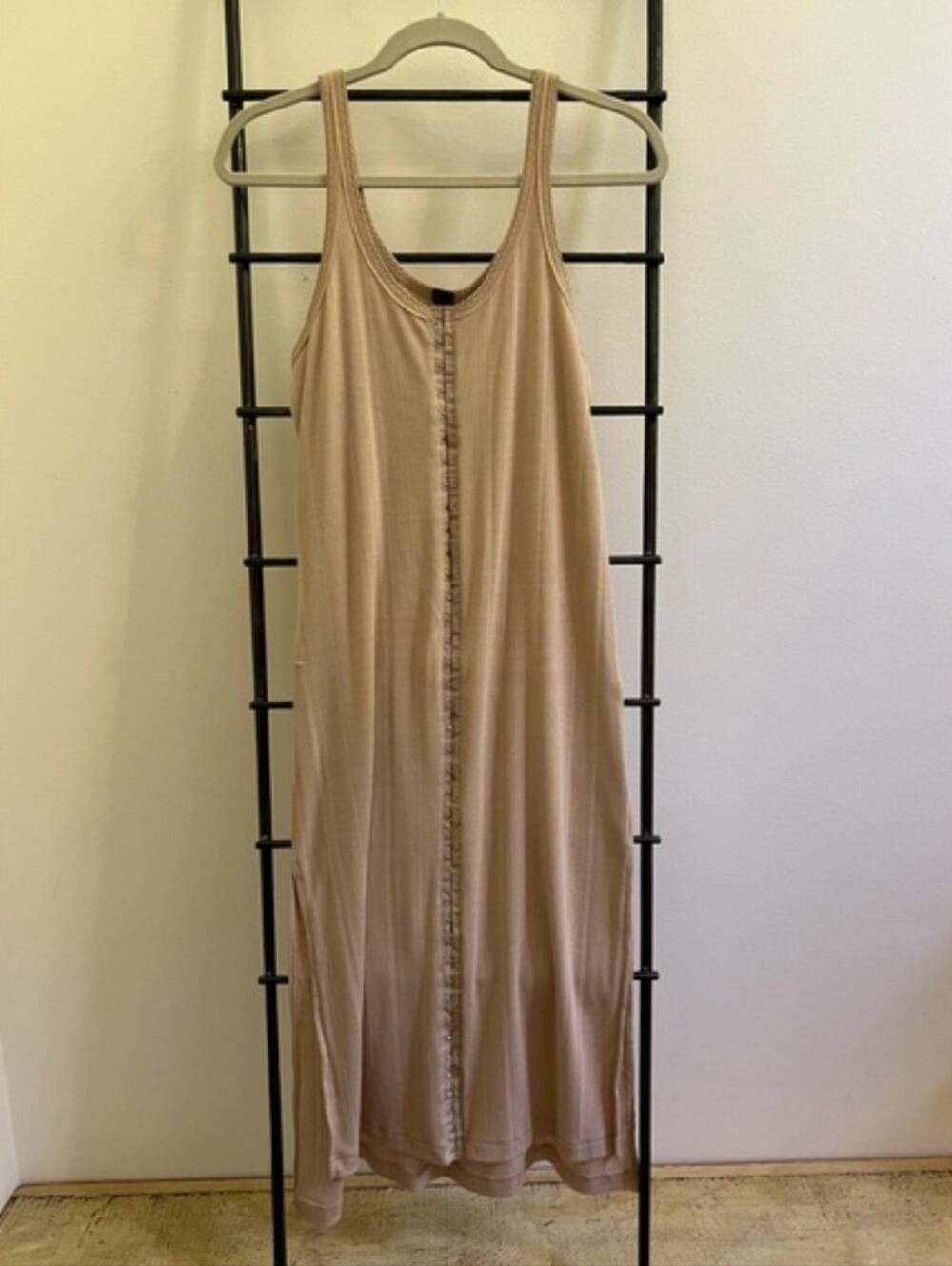 We The Free Ribbed Knit Dress in Taupe